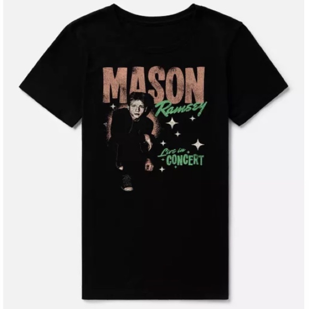 Mason Ramsey Black Live In Concert Graphic T Shirt/Tee | Unisex/Men/Women | NEW!